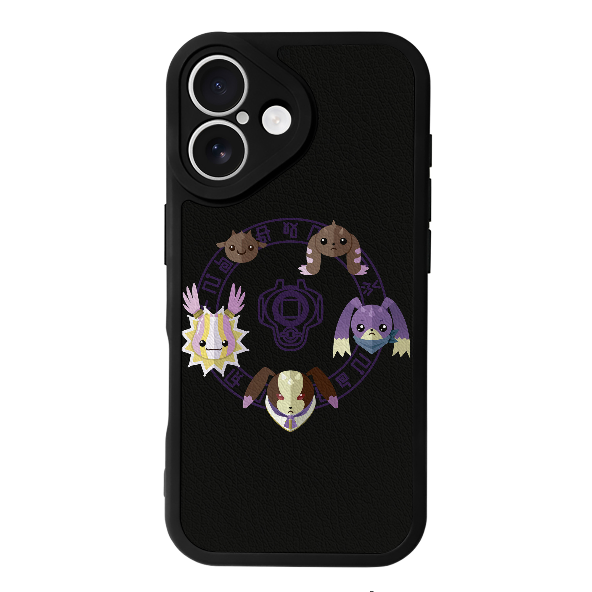 （画像用） Digimon デジタルモンスター/デジモン 【iPhone 16シリーズ対応】シリコンスマホケース（レザー調） 材質：シリコン